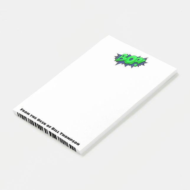 Post-it® Pop Art Comic Bop ! Cadeau Super Hero customisé (Incliné)