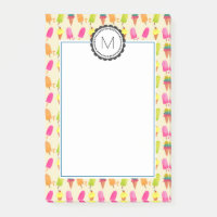 Popsicles et crème glacée Monogramme personnalisé