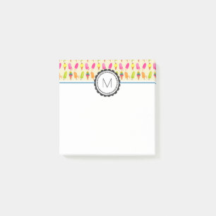 Post-it® Popsicles et crème glacée Monogramme personnalisé