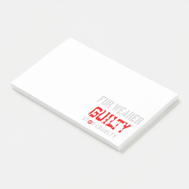 Post-it® Porteur de fourrure coupable (Incliné)