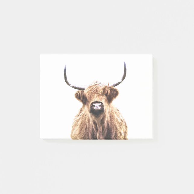 Post-it® Portrait de la vache des Highlands (Devant)