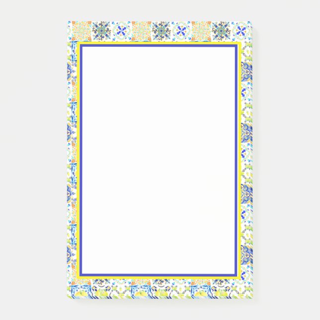 Post-it® Portugais Majolica Azulejo Citron méditerranéen (Devant)