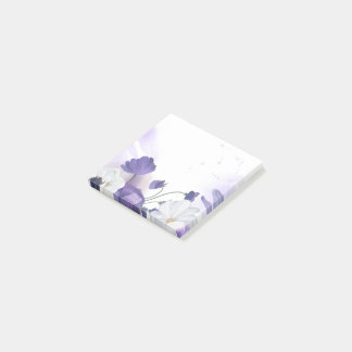 Post-it® Post It Block - Purple Flower Theme