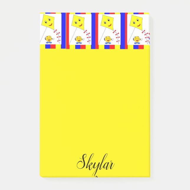 Post-it® Post-it Notes Jaune Cerf-volant (Devant)
