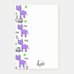 Post-it® Post-it Notes Kitten Purple Cat Meow