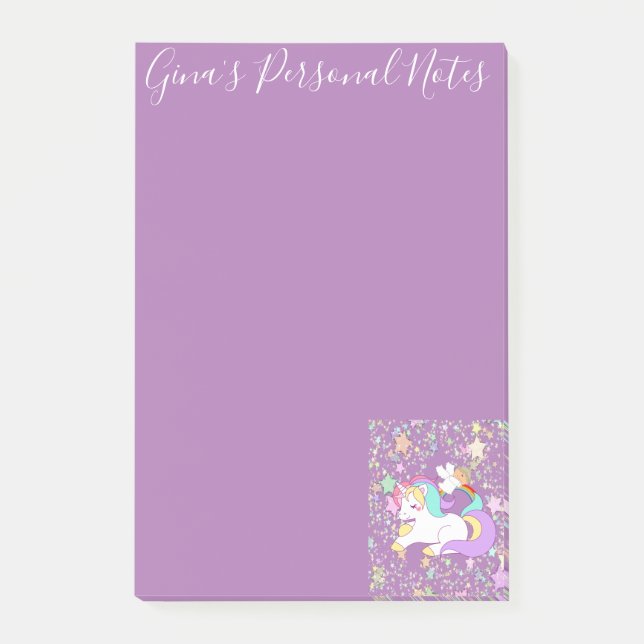 Post-it® Post-it Notes Licorne Violet (Devant)