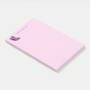 Post-it® Post It Notes Liste d'achats Papillon rose