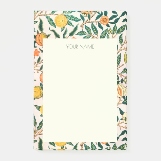 POST-IT® POST-IT NOTES WILLIAM MORRIS YELLOW POMEGRANATES (Devant)