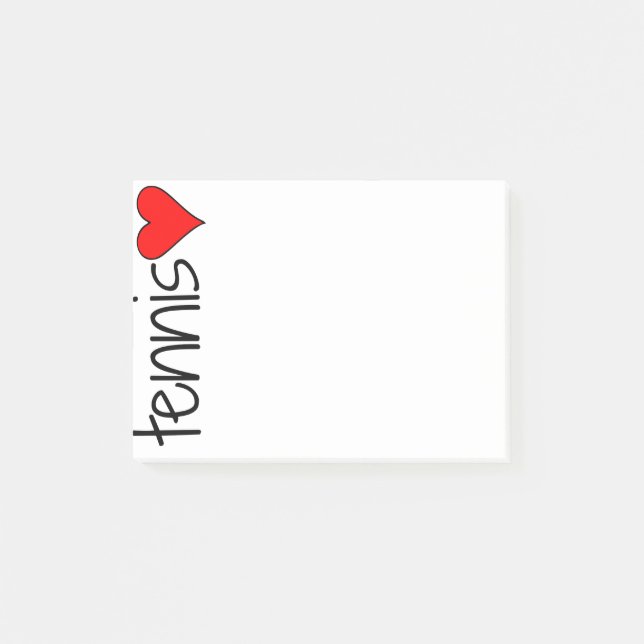 Post-it® Post-its de coeur de tennis (Devant)