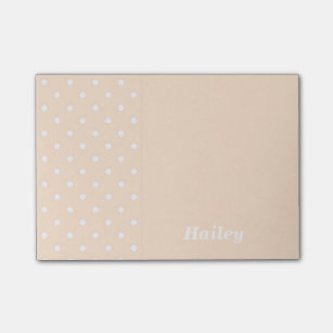 Post-it® Post personnalisé Point Polka Bisque Léger Notes