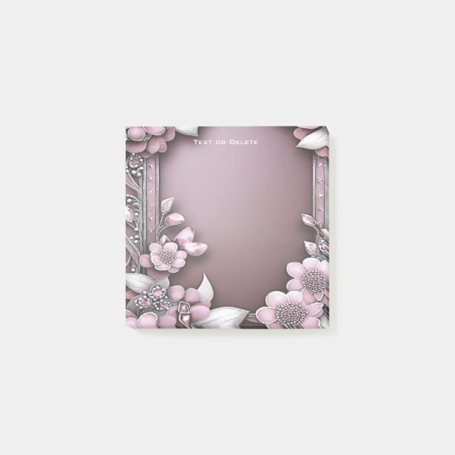 Post-it® Poster Floral rose Notes (Devant)