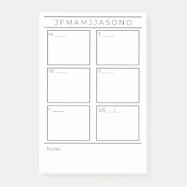 Post-it® Poster Weekly Planner Notes Pad 4"x 6"