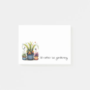 Post-it® Pots de fleurs amusants J'aimerais mieux jardiner