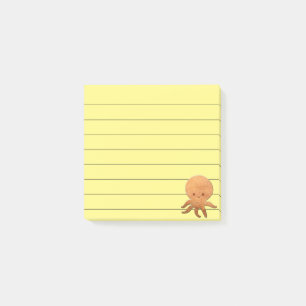 Post-it® Poulpe de dessin animé mignon avec impression de f
