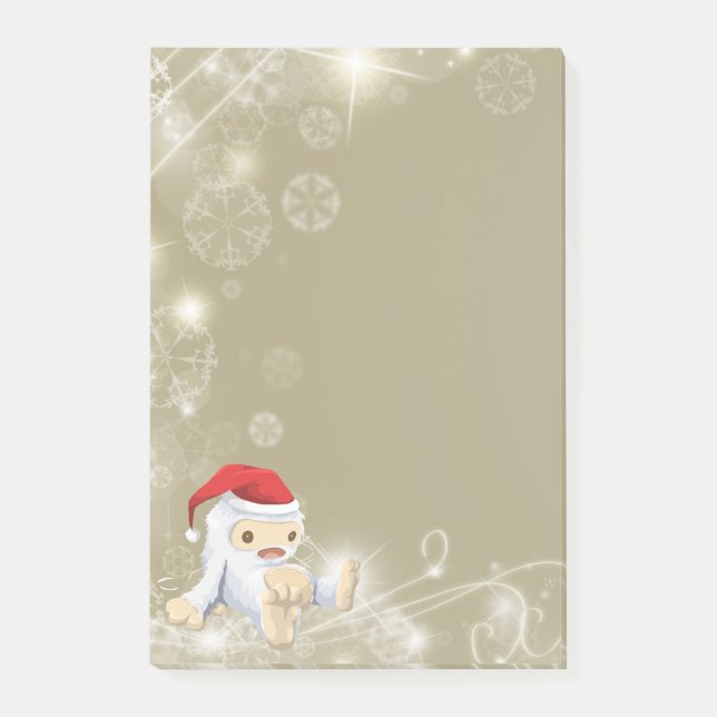 Post-it® Poupée monstre de neige de Noël avec chapeau de Pè (Devant)