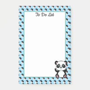 Post-it® Pour faire la liste Panda Bear & Yin Yang Motif