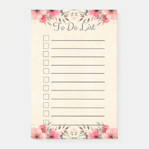 Post-it® Pour faire l'ordre du jour floral d'art de