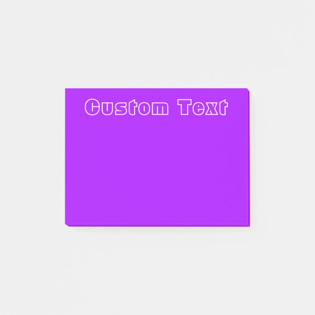 Post-it® Pourpre simple blanc des textes | (Devant)