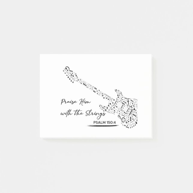 Post-it® Praise Him With The Strings - Psaume 150:4 (Devant)