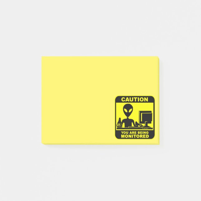 Post-it® Précaution ! vous êtes surveillés (Devant)