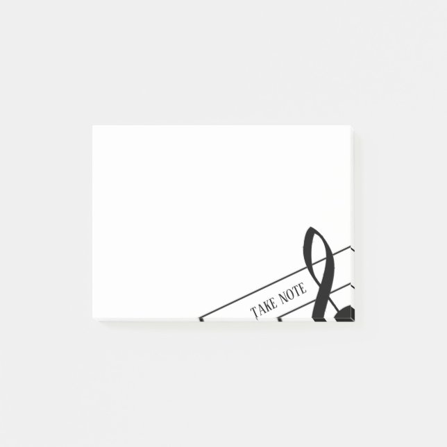 Post-it® Prendre note Treble Clef Post-It Notes (Devant)
