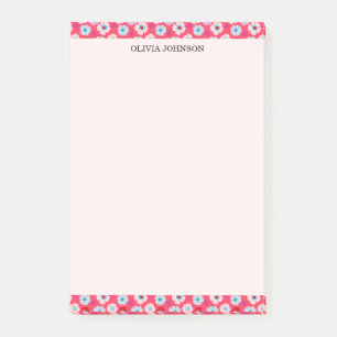 Post-it® Préparatoire Botanique Chic Fleur Personnalisé Rou