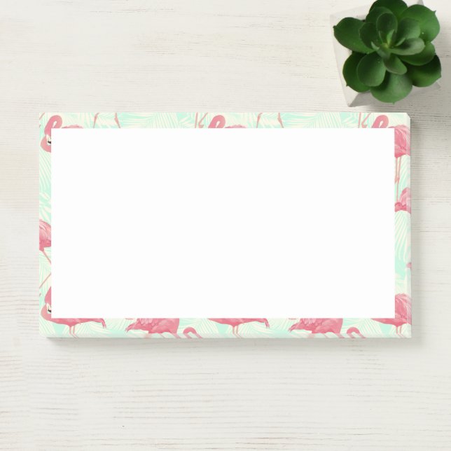 Post-it® Preppy Chic Elegant Pink Flamingo Motif (Bureau)