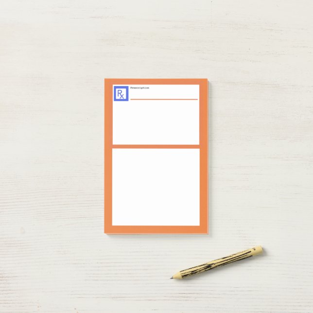 Post-it® Prescription Faux RX 4x6 (Sur un bureau)