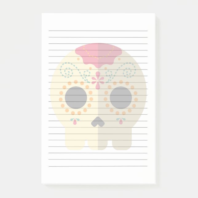 Post-it® Pretty Sugar Skull Post-It Notes (Devant)