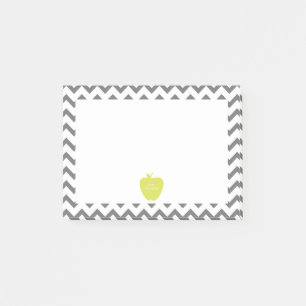 Post-it® Professeur au néon gris de Chevron Apple