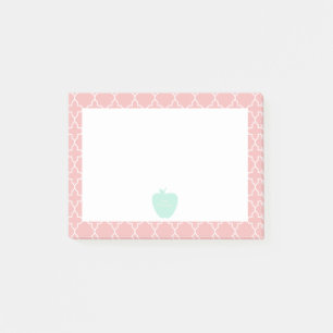 Post-it® Professeur de corail bleu d'Apple Quatrefoil