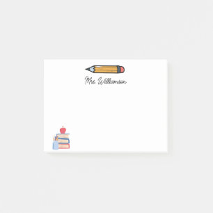 Post-it® Professeur de Crayon de Cute Personnalisé Retour à