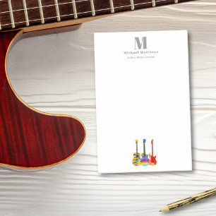 Post-it® Professeur de Guitare Entreprise Musicale Monogram