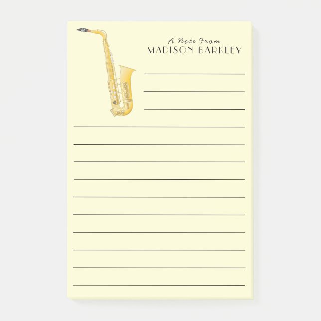 Post-it® Professeur de musique de saxophone (Devant)