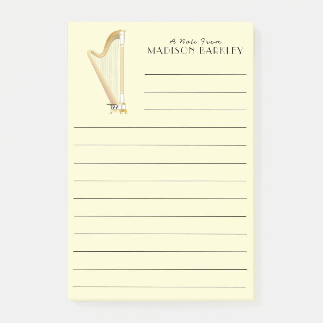Post-it® Professeur de musique musicale de Harp (Devant)