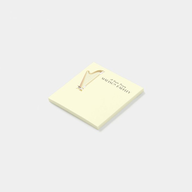 Post-it® Professeur de musique musicale de Harp (Incliné)