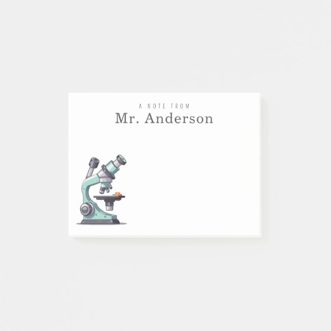 Post-it® Professeur de sciences Laboratoire de microscope (Devant)