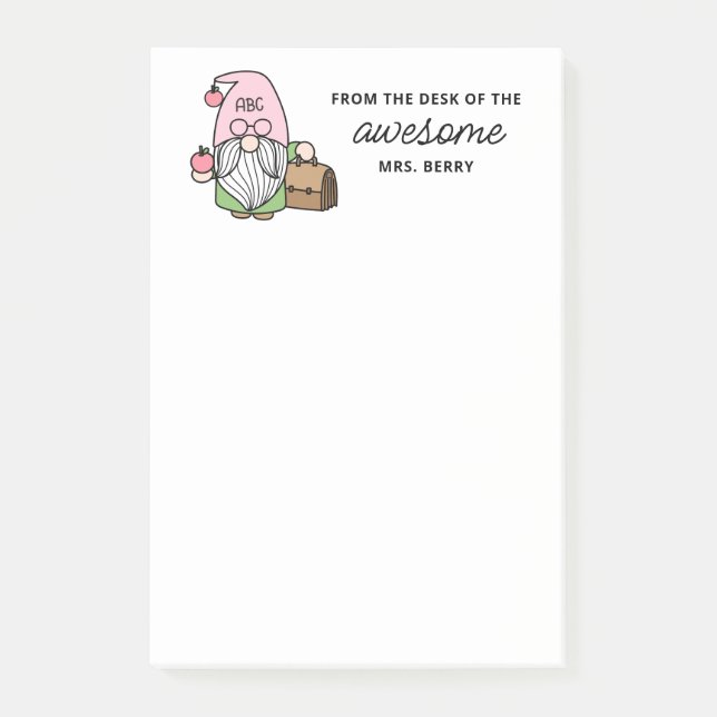 Post-it® Professeur Gnome Du Bureau De (Devant)