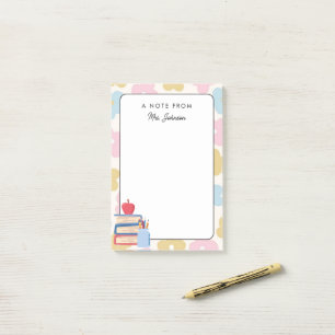 Post-it® Professeur personnalisé couleur mignon Retour à l'