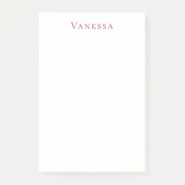 Post-it® Professional classical font own name custom red (Devant)