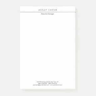Post-it® Professionnel élégant blanc clair minimaliste mode