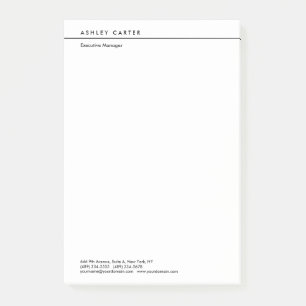 Post-it® Professionnel élégant blanc clair minimaliste mode