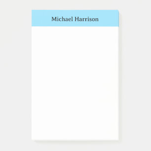 Post-it® Professionnel Minimaliste Plat Bleu Blanc