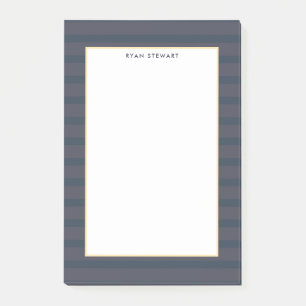Post-it® Professionnel Moderne Bleu foncé et rayé de prune