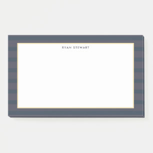 Post-it® Professionnel Moderne Bleu foncé et rayé de prune