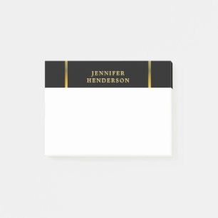 Post-it® Professionnel moderne et élégant, noir et or