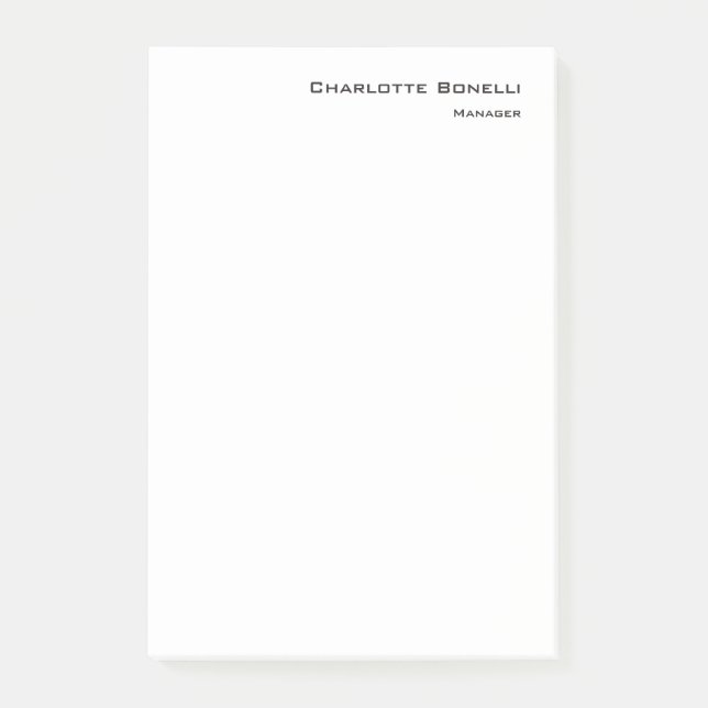 Post-it® Professionnel moderne minimaliste Plain (Devant)