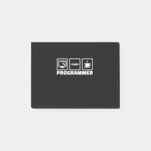 Post-it® Programmeur Écrire Code Et Boire Café