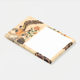 Post-it® Publier Funny Notes avec une Giraffe romantique