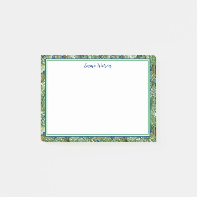 Post-it® Publier Notes-Peacock Feathers (Devant)